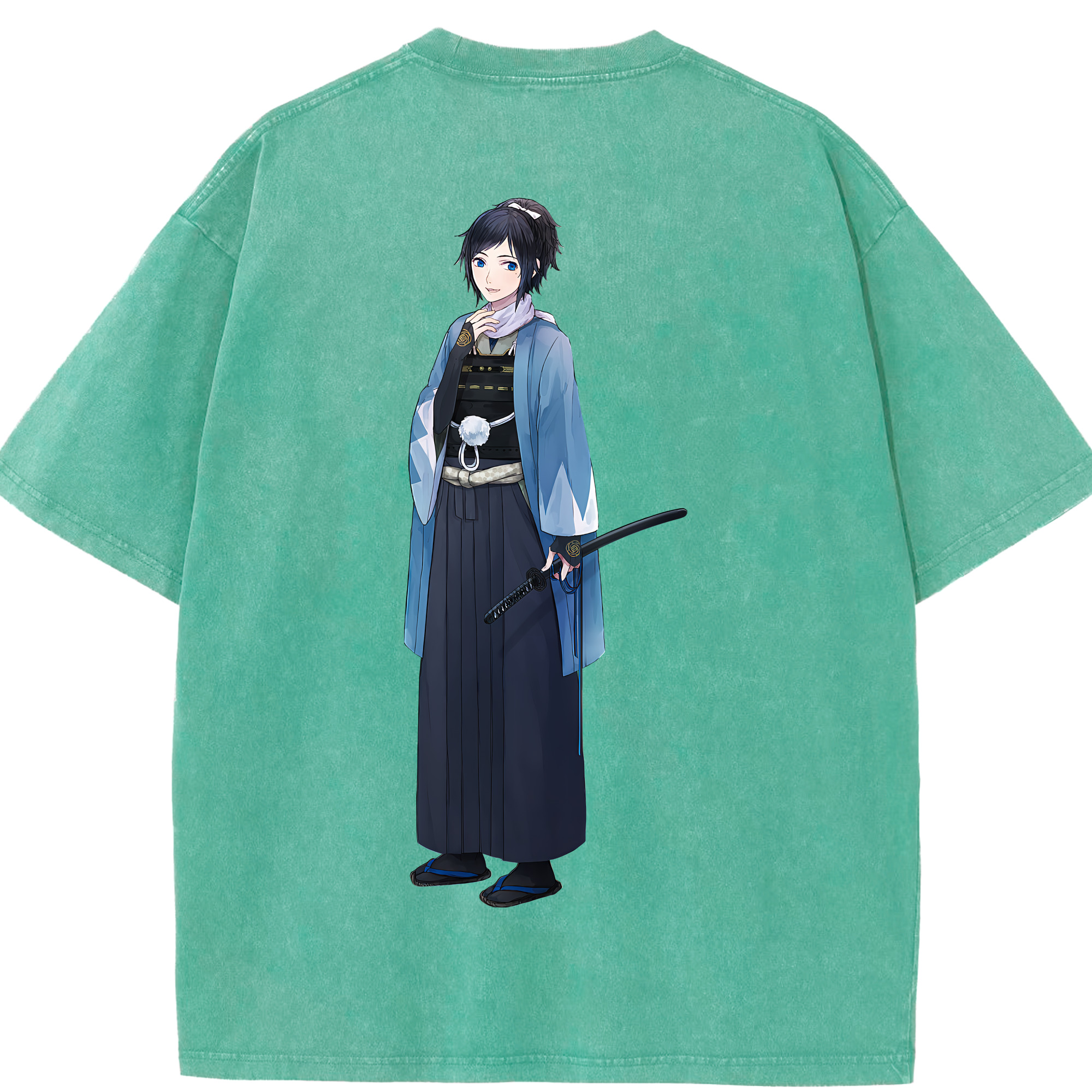 （画像用） 刀剣乱舞 Touken Ranbu 綿100% ヴィンテージ風 半袖Tシャツ（背面プリント）